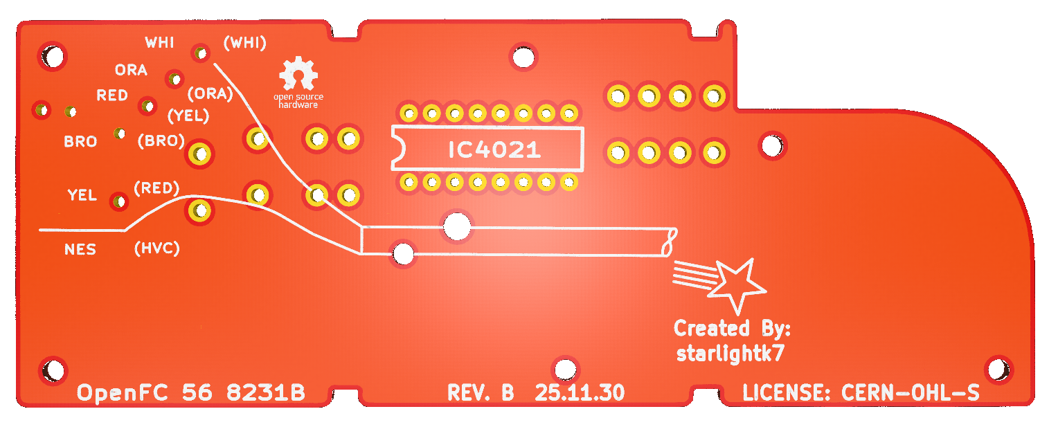 OpenFC 56.8231B Player 1 controller, back.