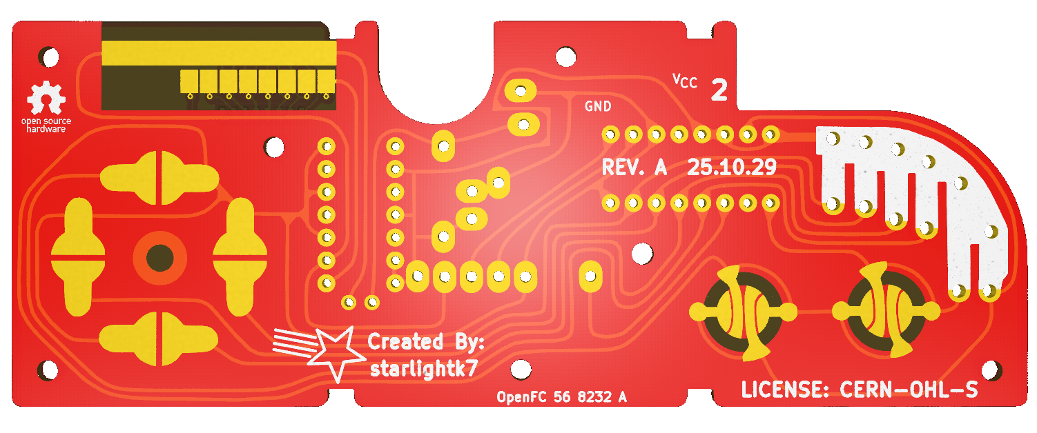 OpenFC 56.8232A Player 2 controller, front.